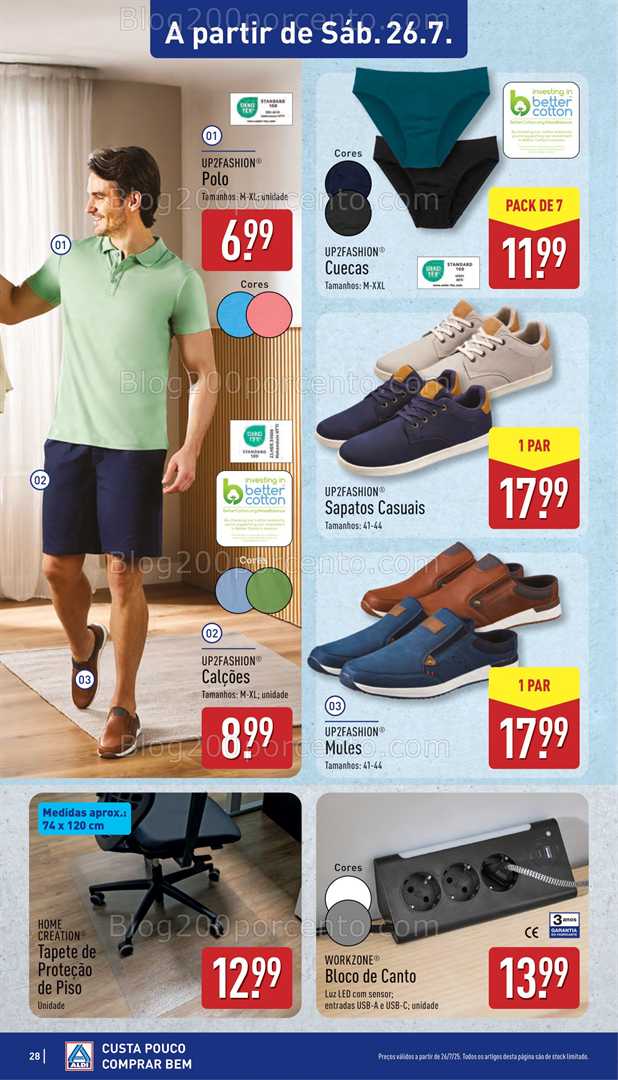 Antevisão Folheto ALDI Bazar Promoções de 21 a 27 julho bazar