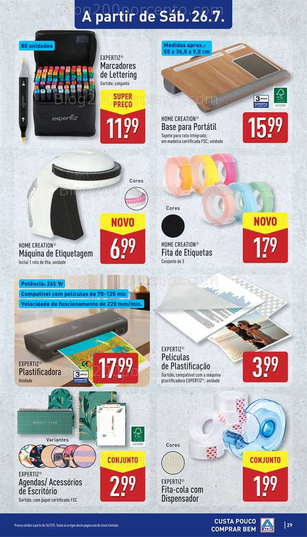 Antevisão Folheto ALDI Bazar Promoções de 21 a 27 julho bazar