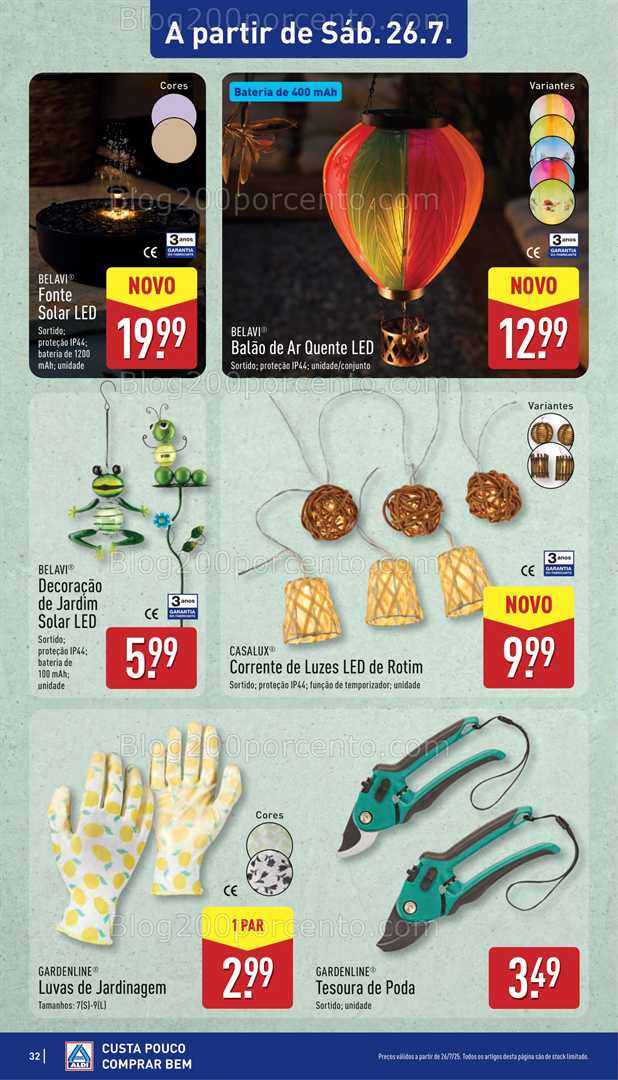Antevisão Folheto ALDI Bazar Promoções de 21 a 27 julho bazar