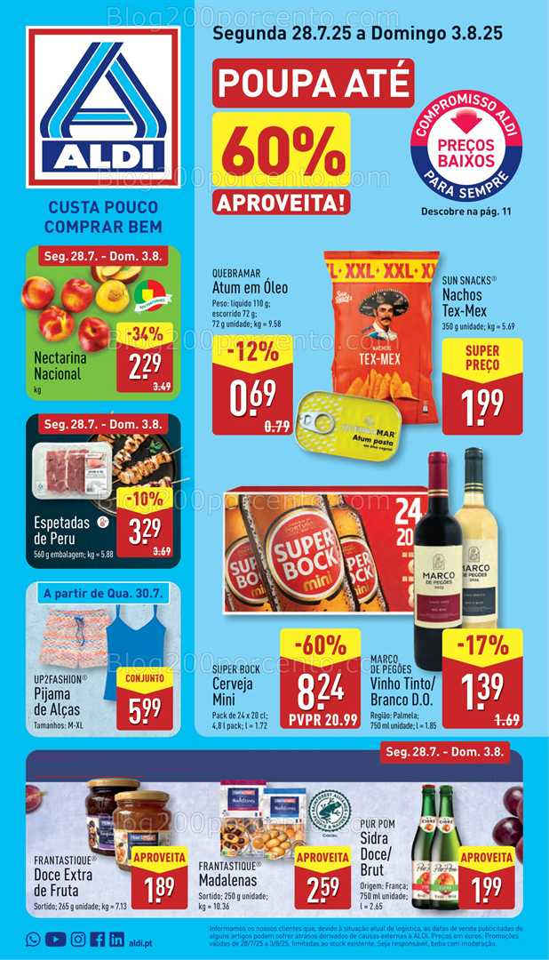 Antevisão Folheto ALDI Promoções de 28 julho a 3 agosto all