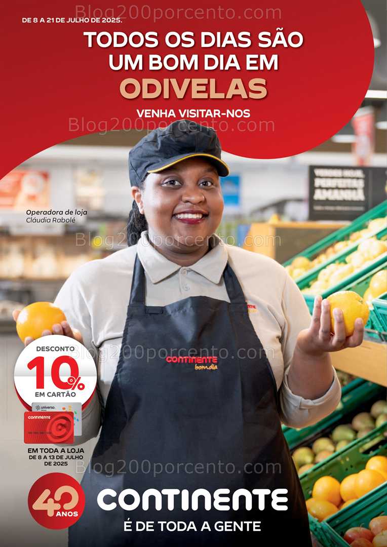 Antevisão Folheto CONTINENTE Abertura Odivelas Promoções de 8 a 21 julho