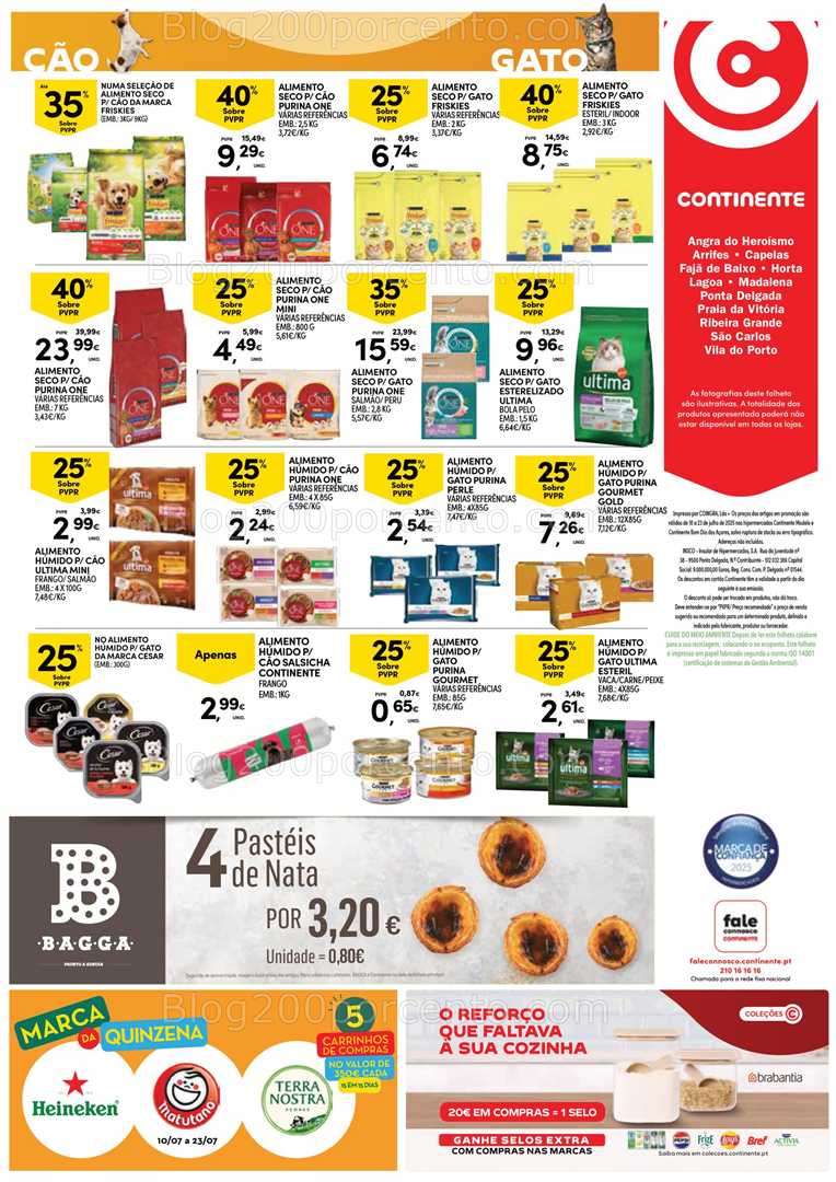 Antevisão Folheto CONTINENTE Açores Promoções de 10 a 23 julho