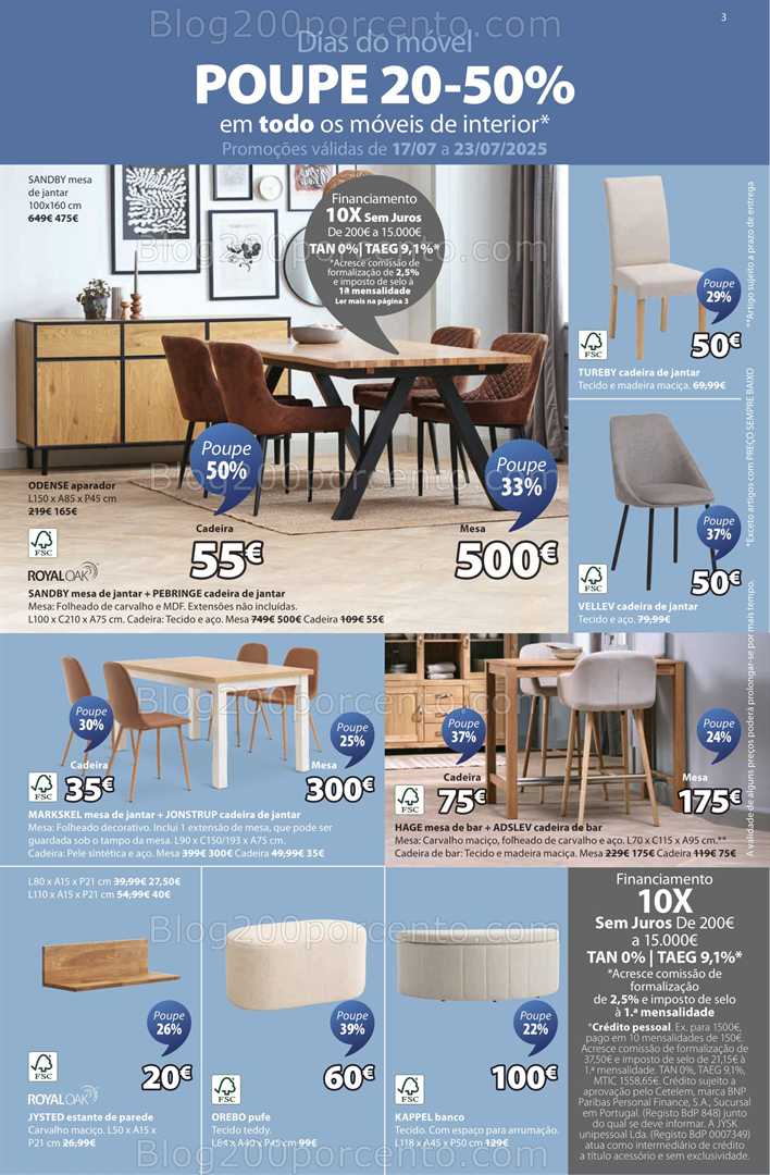 Antevisão Folheto JYSK Promoções de 17 julho a 27 agsoto all