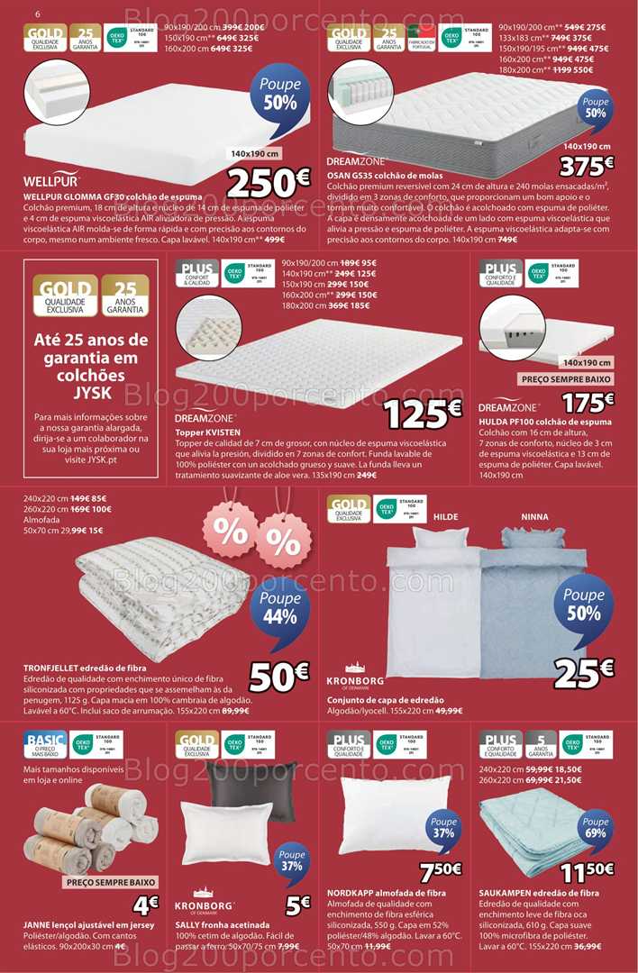 Antevisão Folheto JYSK Promoções de 17 julho a 27 agsoto all