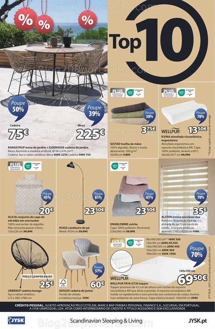Antevisão Folheto JYSK Promoções de 17 julho a 27 agsoto all