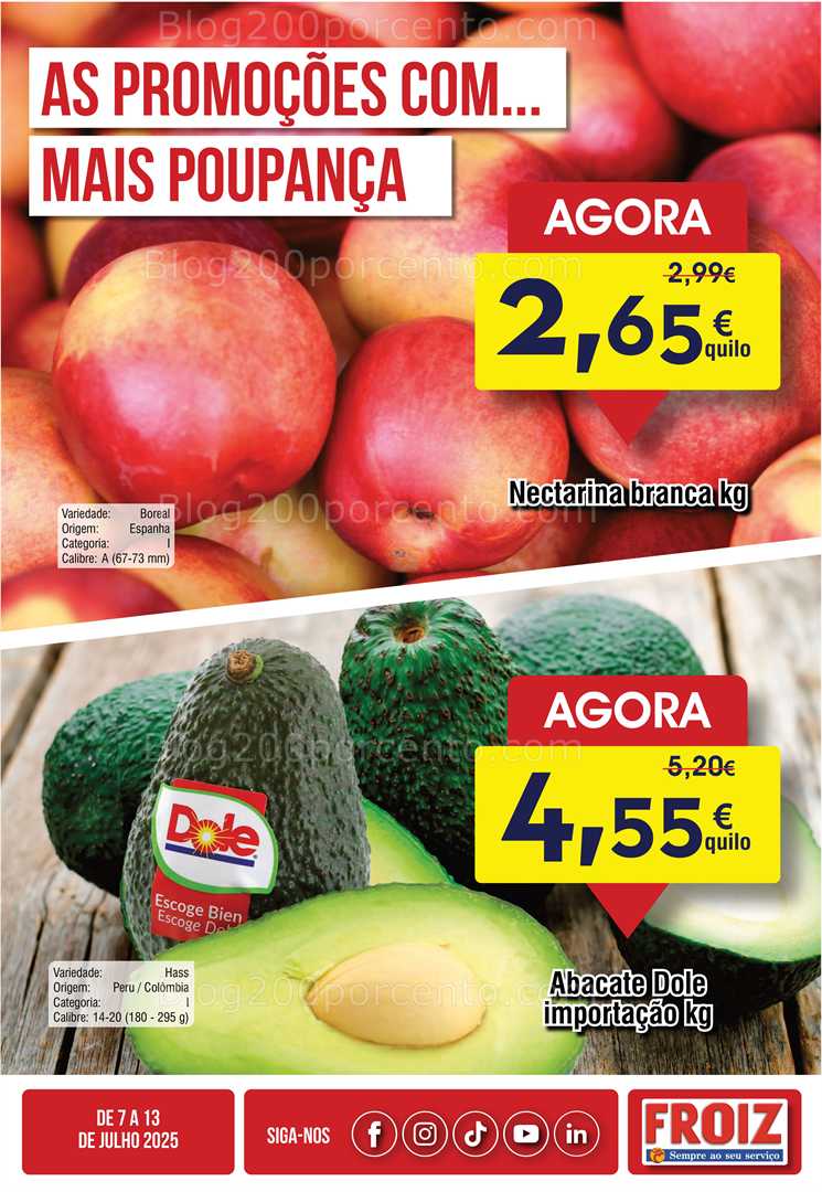 Antevisão Folheto FROIZ Promoções de 7 a 13 julho all