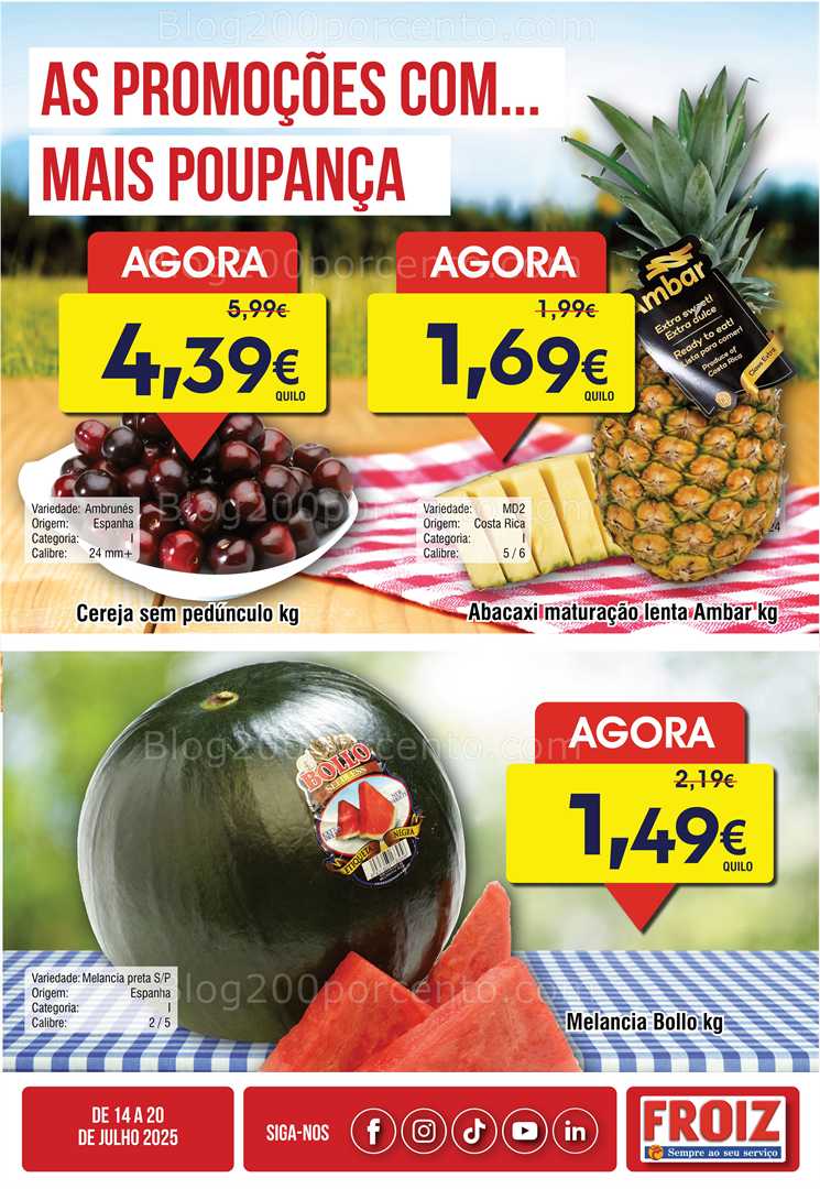 Antevisão Folheto FROIZ Promoções de 14 a 20 julho all