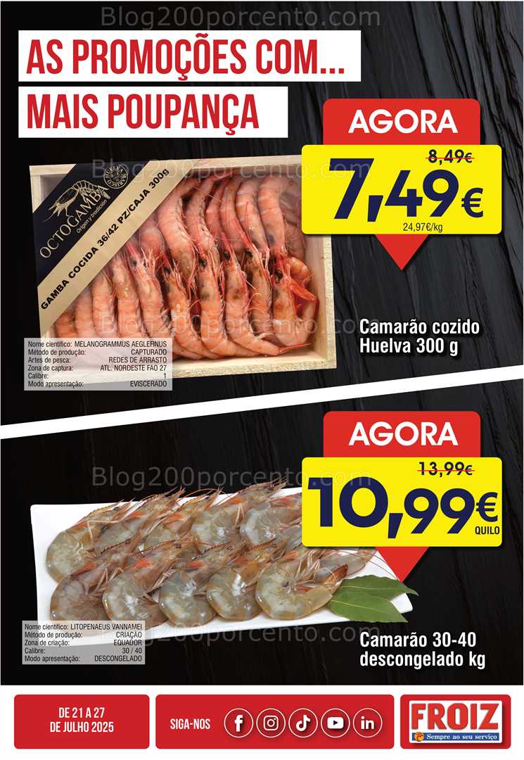 Antevisão Folheto FROIZ Promoções de 21 a 27 julho all