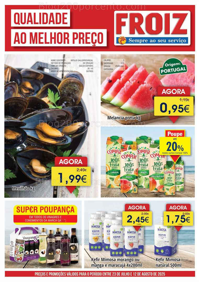 Antevisão Folheto FROIZ Promoções 23 julho a 12 agosto all