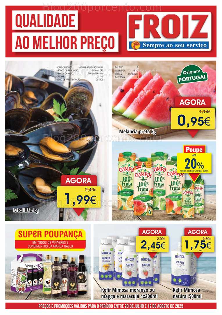 Antevisão Folheto FROIZ Promoções 23 julho a 12 agosto all