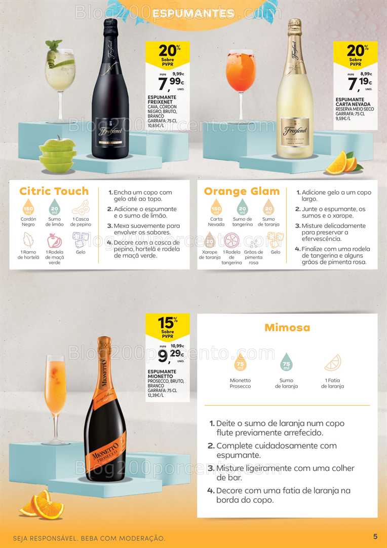 Antevisão Folheto CONTINENTE Cocktails - 15 julho a 10 agosto