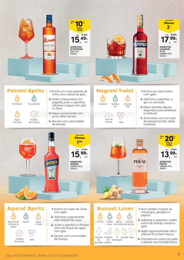 Antevisão Folheto CONTINENTE Cocktails - 15 julho a 10 agosto