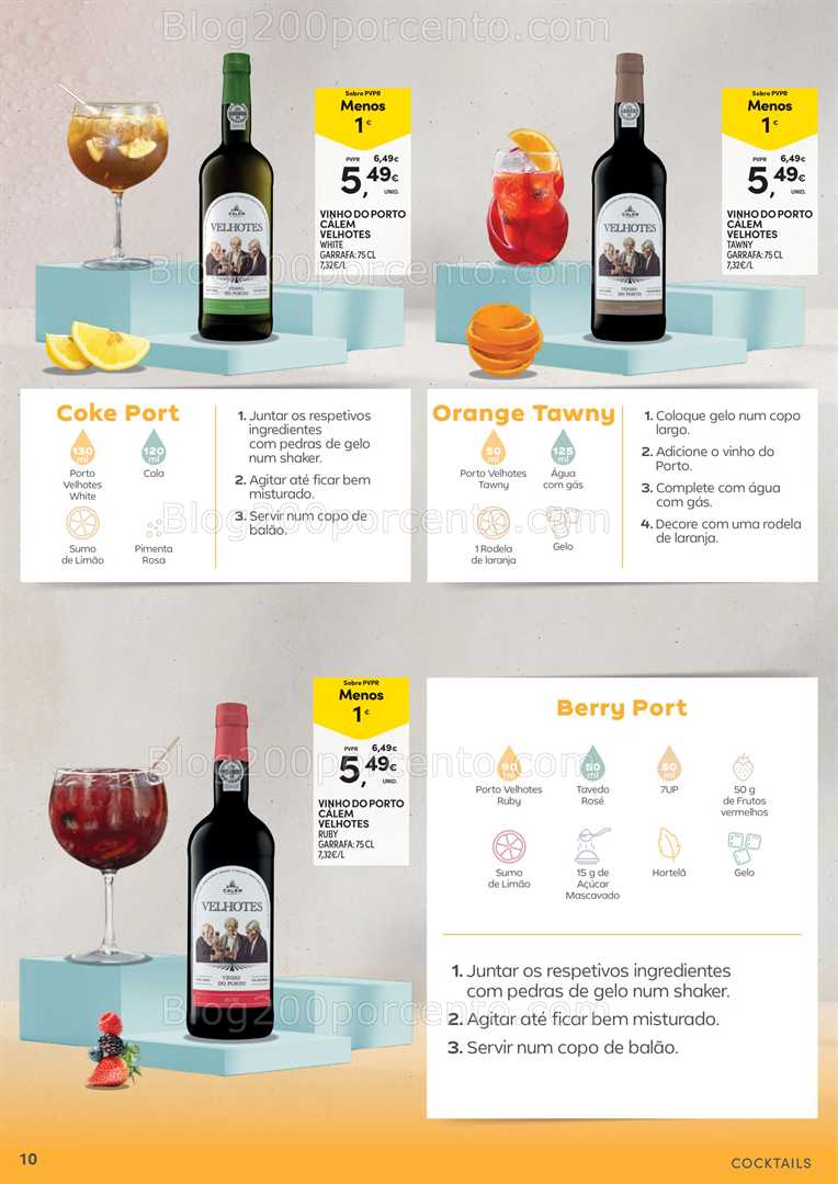 Antevisão Folheto CONTINENTE Cocktails - 15 julho a 10 agosto