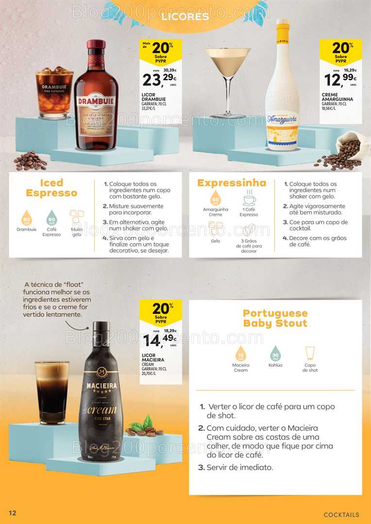 Antevisão Folheto CONTINENTE Cocktails - 15 julho a 10 agosto