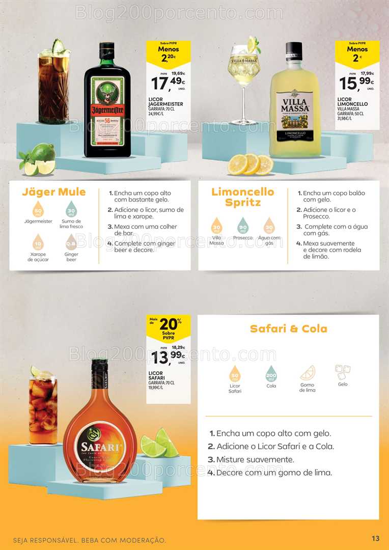 Antevisão Folheto CONTINENTE Cocktails - 15 julho a 10 agosto