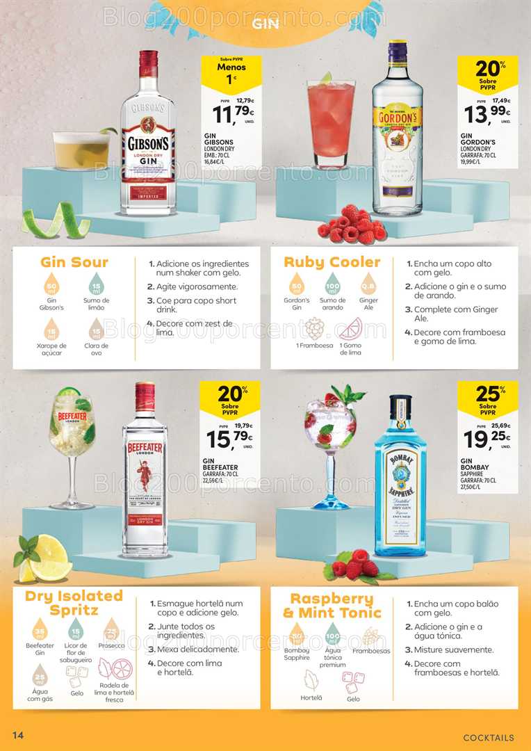 Antevisão Folheto CONTINENTE Cocktails - 15 julho a 10 agosto