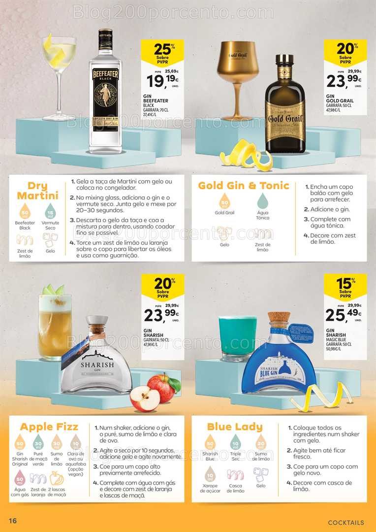 Antevisão Folheto CONTINENTE Cocktails - 15 julho a 10 agosto