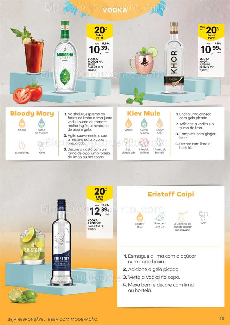 Antevisão Folheto CONTINENTE Cocktails - 15 julho a 10 agosto