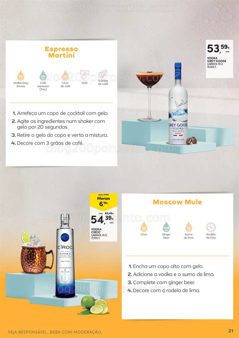 Antevisão Folheto CONTINENTE Cocktails - 15 julho a 10 agosto