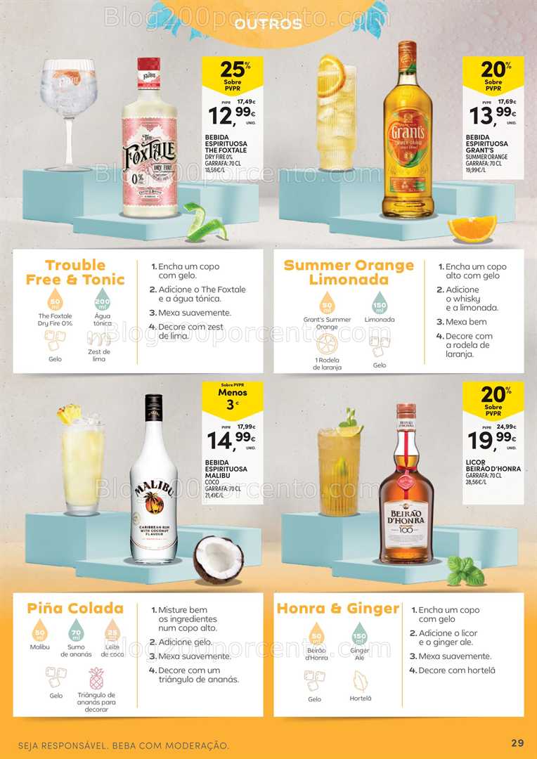 Antevisão Folheto CONTINENTE Cocktails - 15 julho a 10 agosto