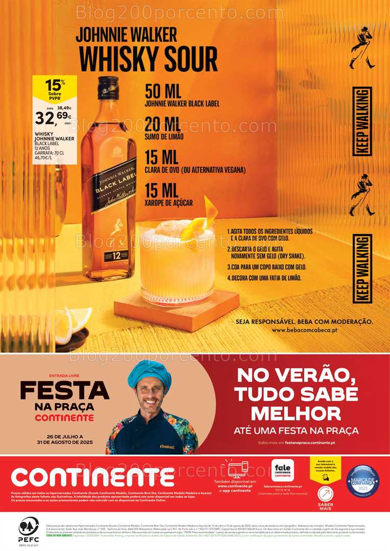 Antevisão Folheto CONTINENTE Cocktails - 15 julho a 10 agosto