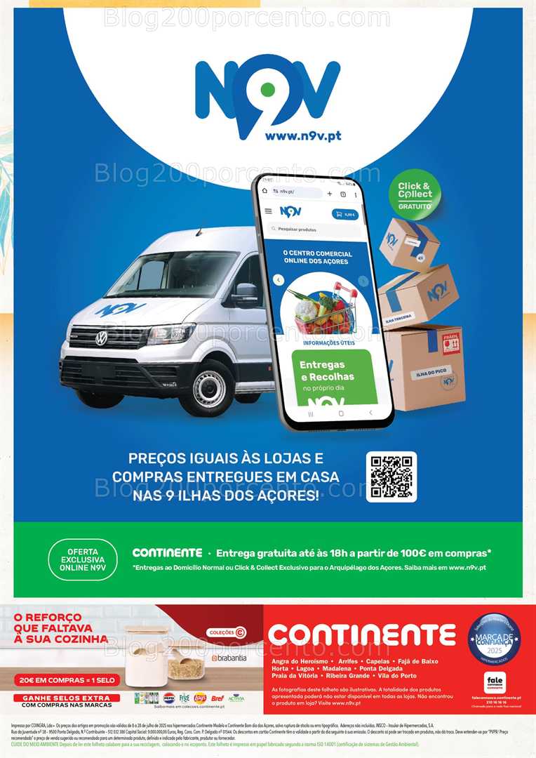 Antevisão Folheto CONTINENTE Açores Verão Extra Promoções - 8 a 28 julho