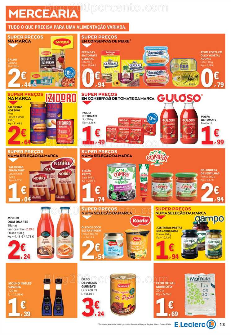 Antevisão Folheto E-LECLERC Promoções de 10 a 16 julho all