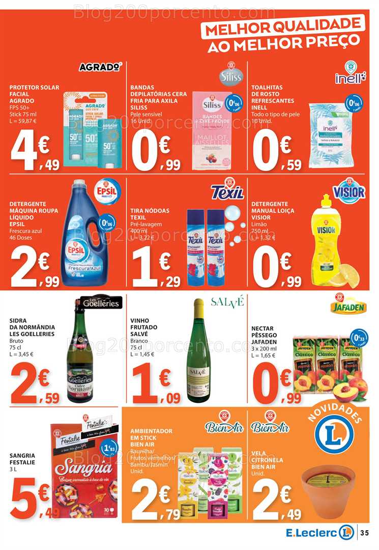 Antevisão Folheto E-LECLERC Promoções de 10 a 16 julho all