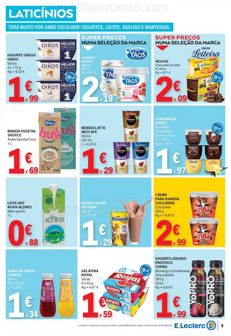 Antevisão Folheto E-LECLERC Promoções 24 a 30 julho all