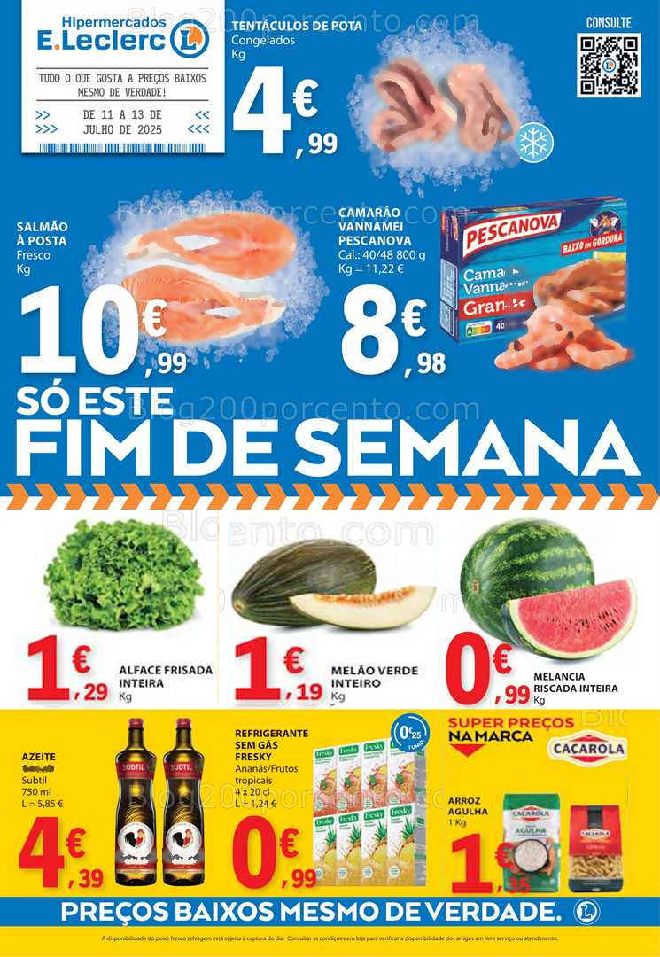 Antevisão Folheto E-LECLERC Promoções Fim de Semana - 11 a 13 julho all