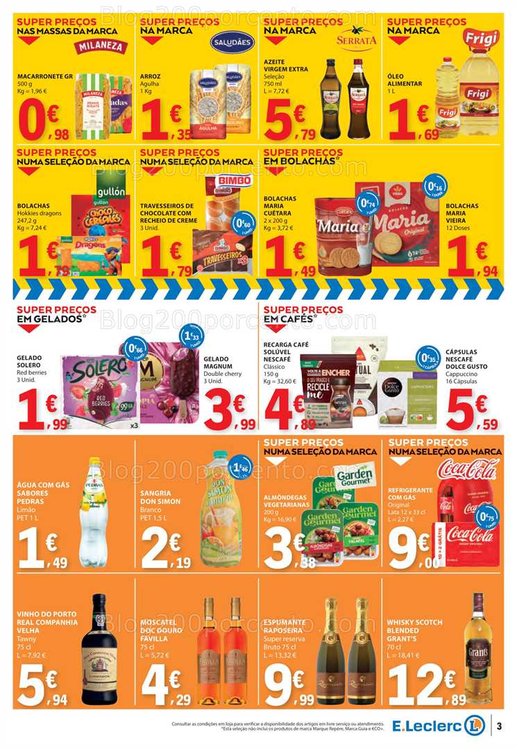 Antevisão Folheto E-LECLERC Promoções Fim de Semana - 18 a 20 julho all