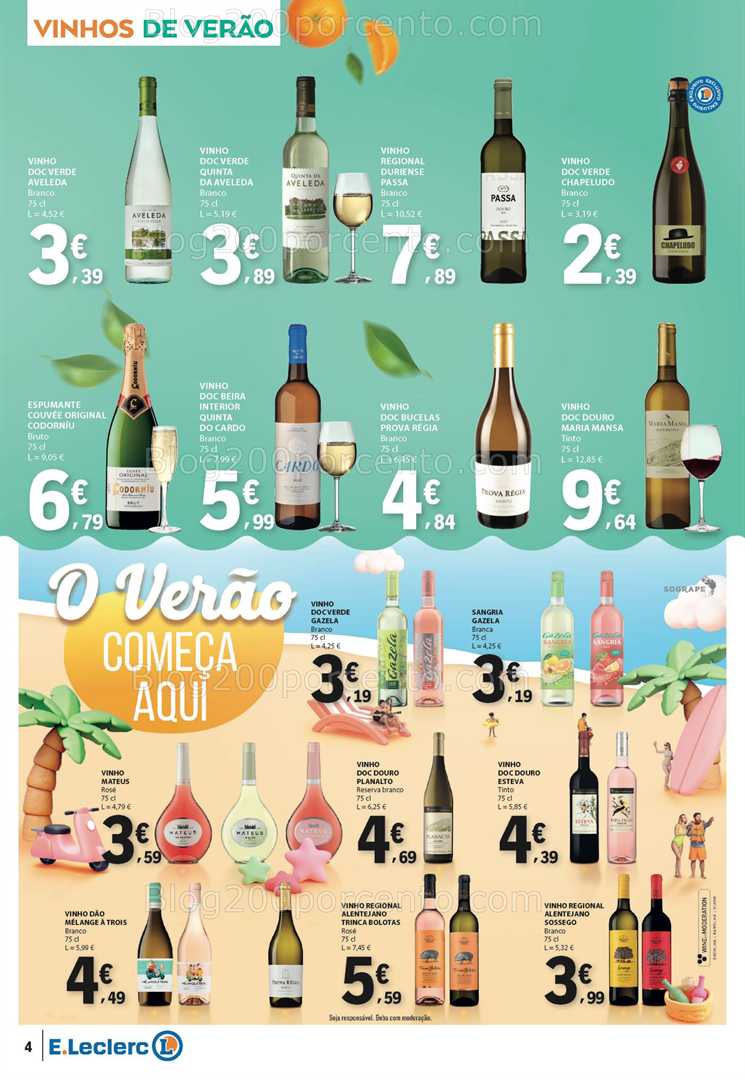 Antevisão Folheto E-LECLERC Bebidas de Verão Promoções de 15 a 27 julho all