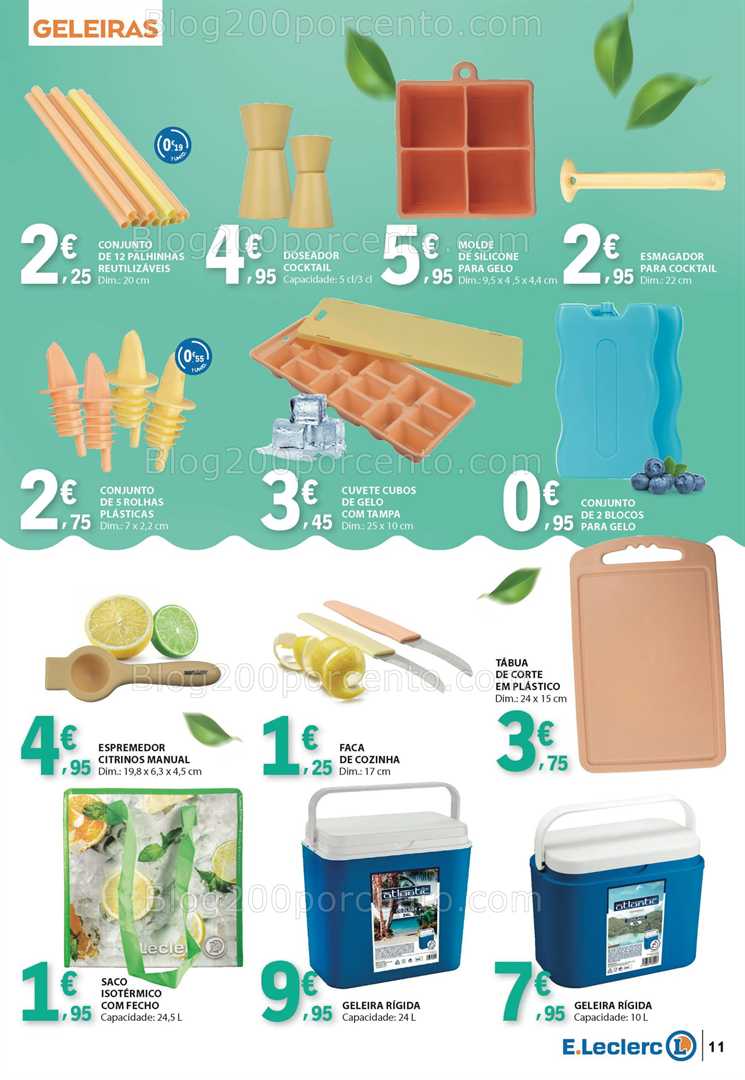 Antevisão Folheto E-LECLERC Bebidas de Verão Promoções de 15 a 27 julho all