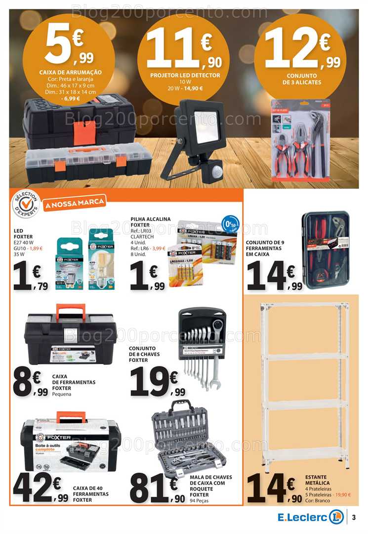 Antevisão Folheto E-LECLERC Bazar Promoções de 17 a 30 julho all