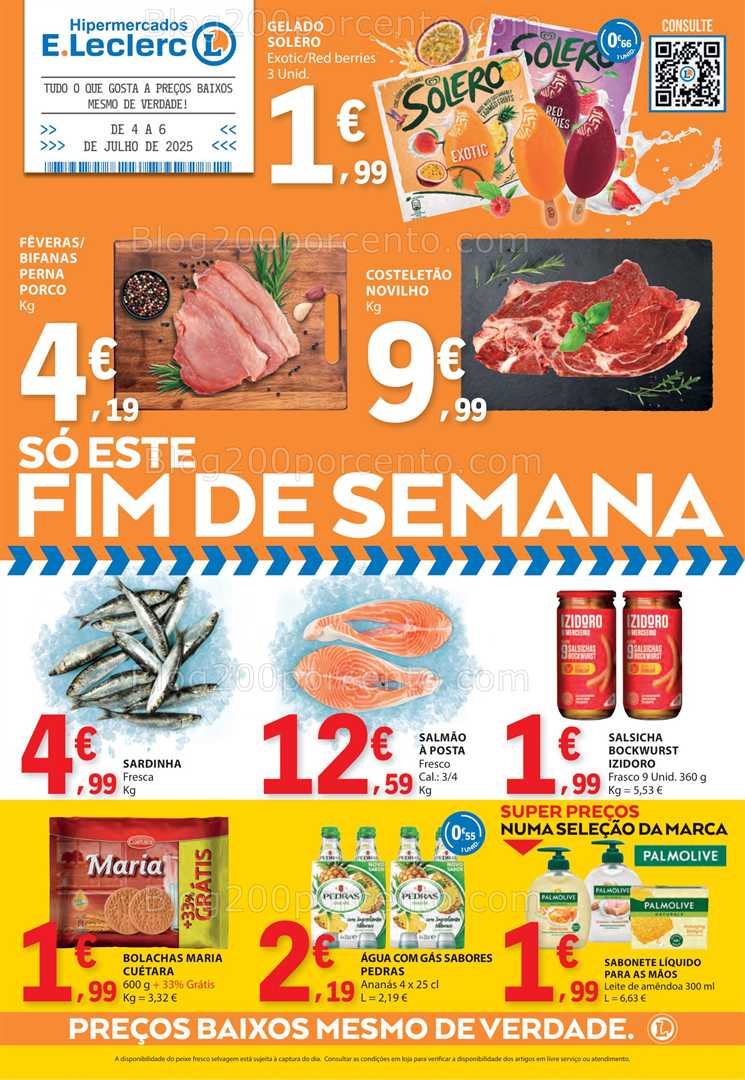 Antevisão Folheto E-LECLERC Promoções Fim de semana - 4 a 6 julho all