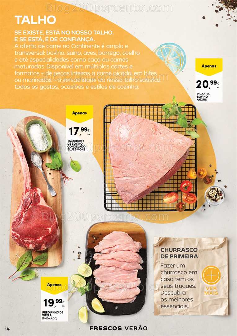 Antevisão Folheto CONTINENTE Frescos Verão Promoções de 15 a 27 julho all