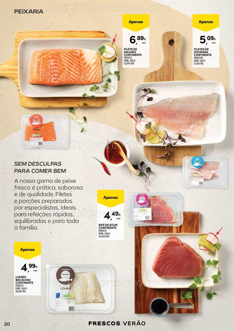 Antevisão Folheto CONTINENTE Frescos Verão Promoções de 15 a 27 julho all