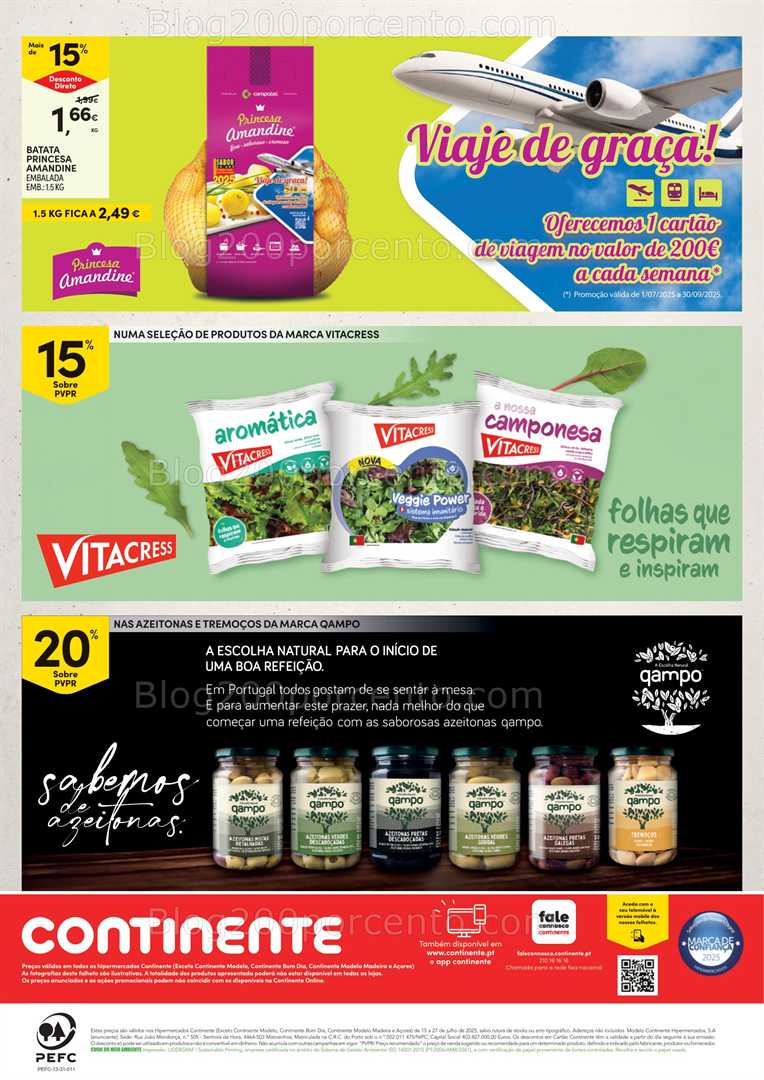Antevisão Folheto CONTINENTE Frescos Verão Promoções de 15 a 27 julho all