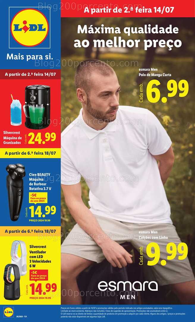 Antevisão Folheto LIDL Moda Promoções de 14 a 24 julho moda