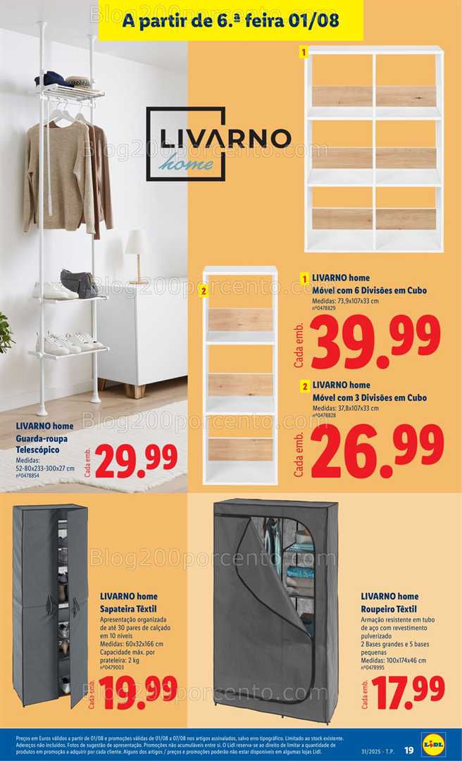 Antevisão Folheto LIDL Bazar Promoções de 28 julho a 7 agosto all