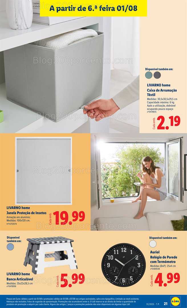 Antevisão Folheto LIDL Bazar Promoções de 28 julho a 7 agosto all