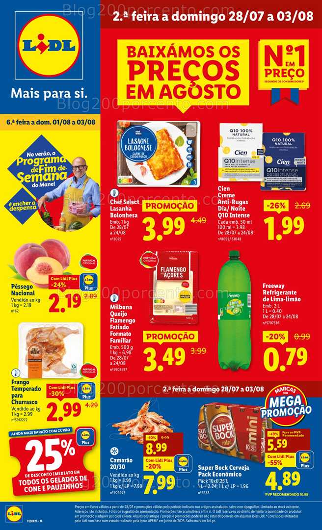 Antevisão Folheto LIDL Promoções de 28 julho a 3 agosto all