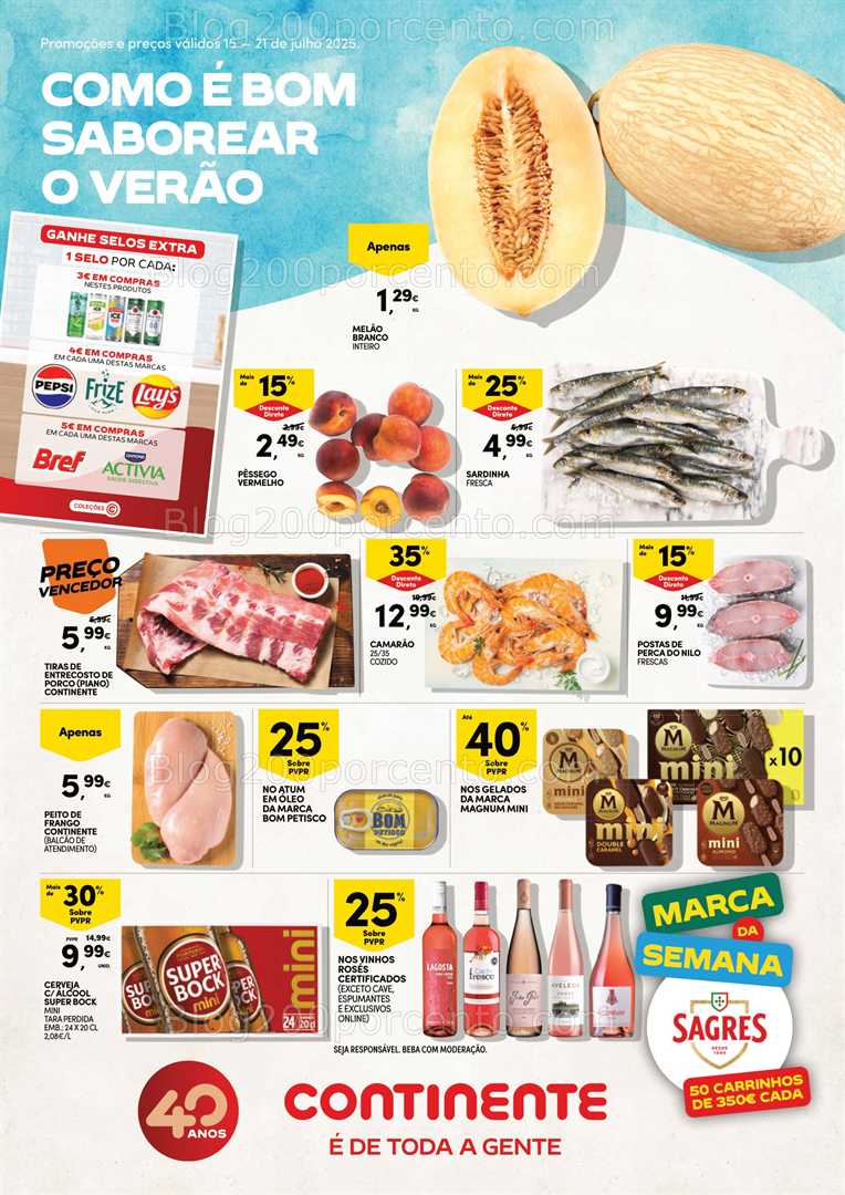 Antevisão Folheto CONTINENTE Modelo - Hiper Promoções de 15 a 21 julho all
