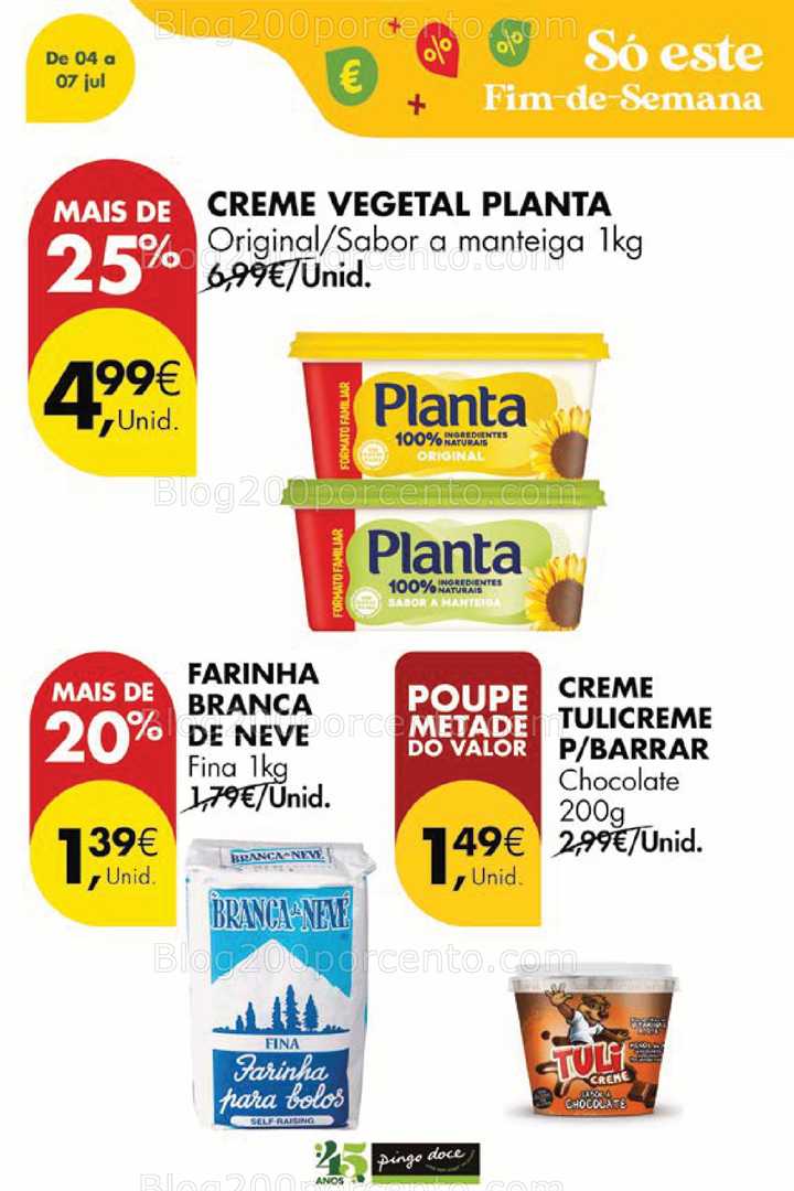 Antevisão Folheto PINGO DOCE Promoções Fim de Semana - 5 e 6 julho all