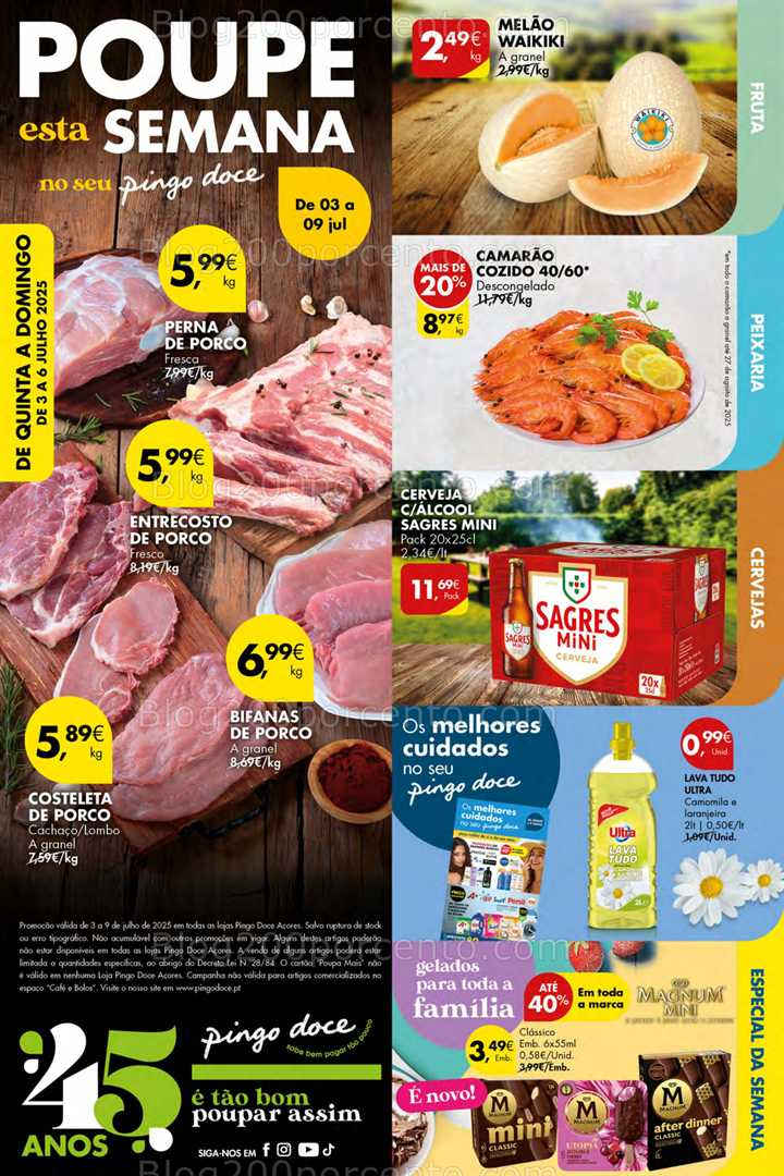 Antevisão Folheto PINGO DOCE Açores Promoções de 3 a 9 julho all