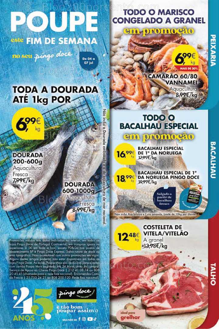 Antevisão Folheto PINGO DOCE Promoções Fim de Semana - 4 a 7 julho all