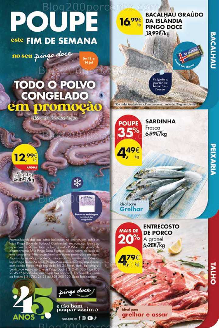 Antevisão Folheto PINGO DOCE Promoções Fim de Semana - 11 a 14 julho all