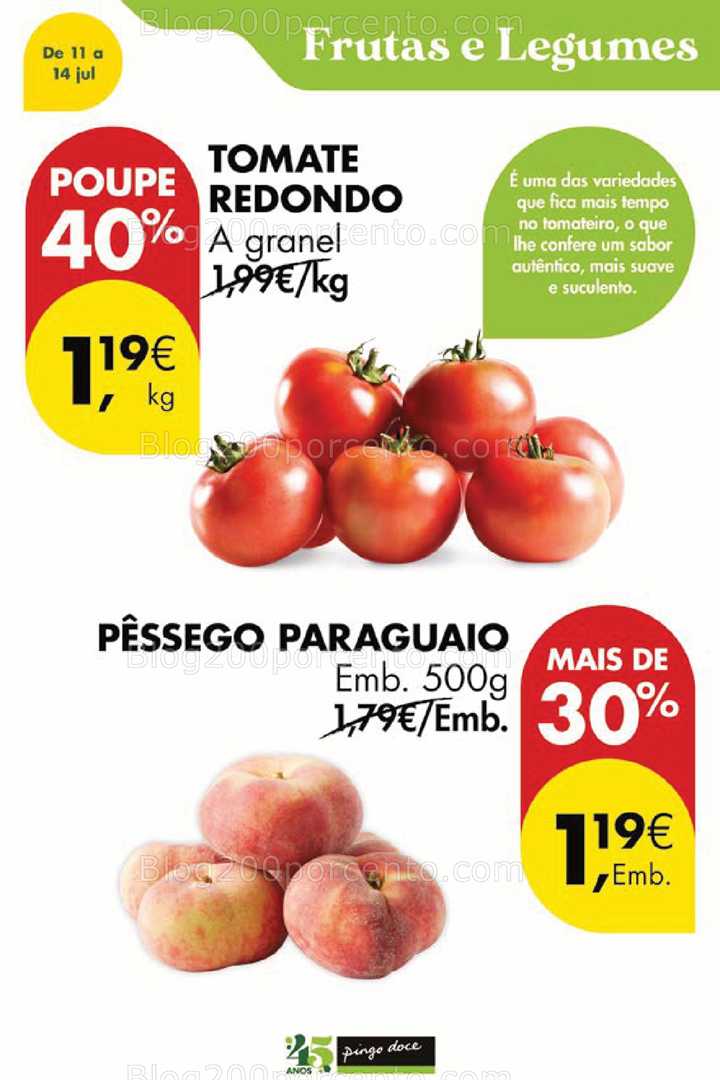 Antevisão Folheto PINGO DOCE Promoções Fim de Semana - 11 a 14 julho all