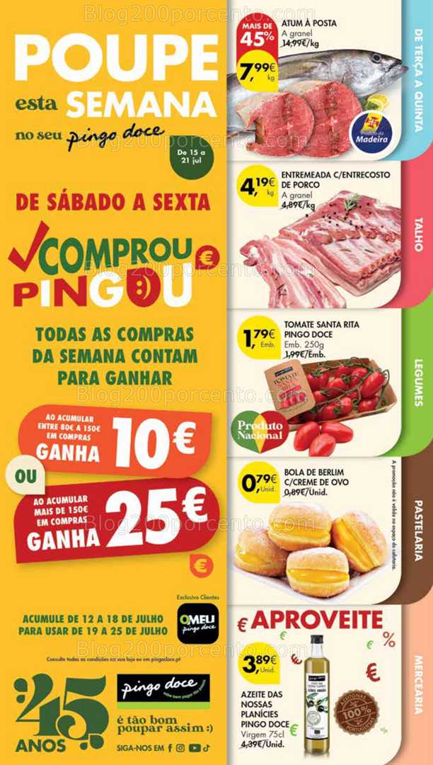 Antevisão Folheto PINGO DOCE Madeira Promoções de 15 a 21 julho all