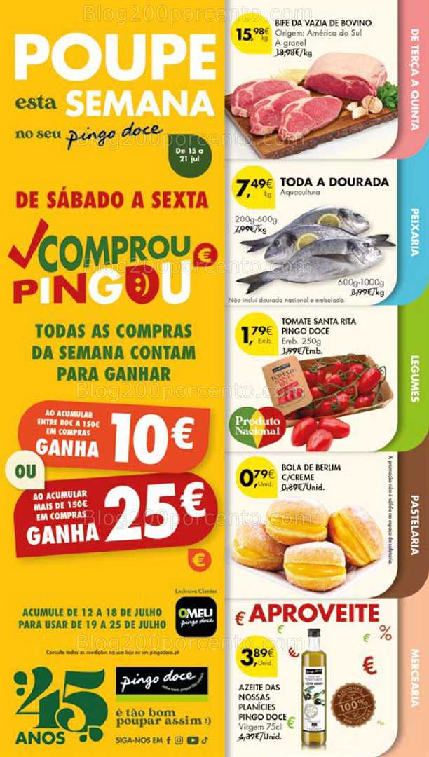 Antevisão Folheto PINGO DOCE Lojas Pequenas Promoções de 15 a 21 julho all